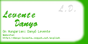 levente danyo business card